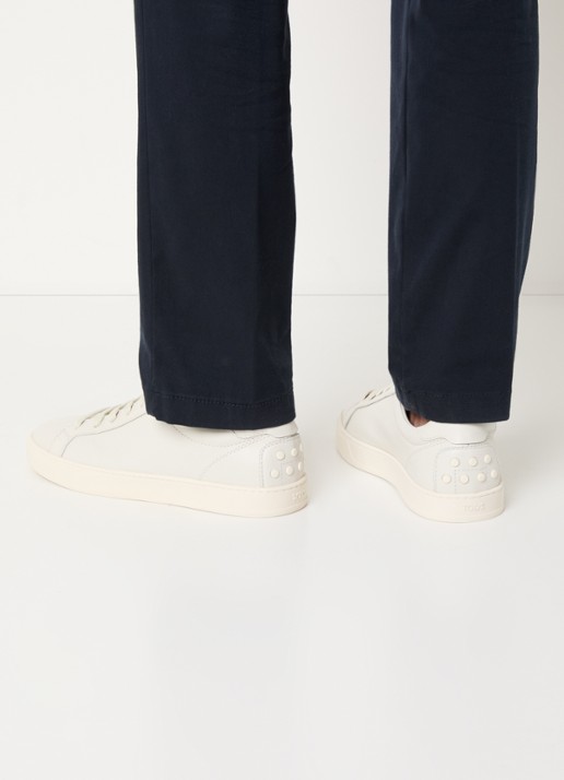 Tod's Allacciata Cassetta sneaker van kalfsleer - voorkant 2 ivoor