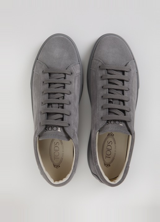 Tod's Allacciata Cassetta sneaker van kalfsleer - detail 3 grijs