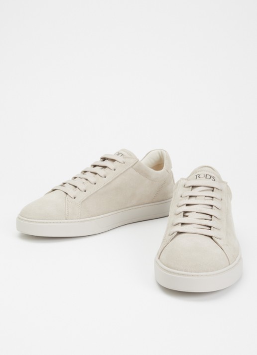 Tod's Allaciata Cassetta sneaker van kalfssuède - detail beige