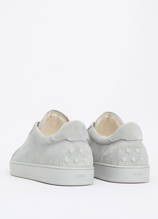Tod's Cassetta sneaker van kalfssuède - achterkant 2 grijs