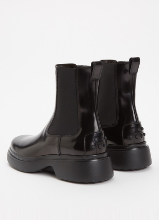 Tod's Chelsea boot van kalfsleer - achterkant 3 zwart