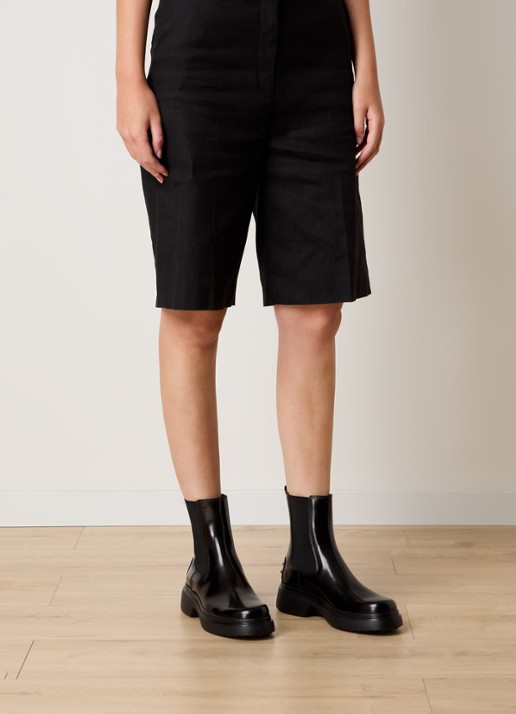Tod's Chelsea boot van kalfsleer - voorkant 2 zwart