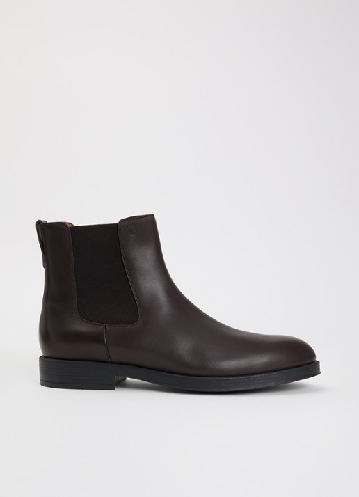 Tod's Chelsea boot van leer - voorkant bruin