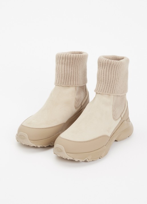 Tod's Chelsea boot van nubuck - detail 3 beige