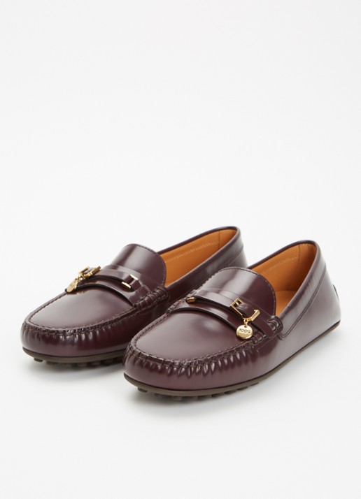 Tod's City Gommino Driving mocassin van kalfsleer - detail bordeauxrood