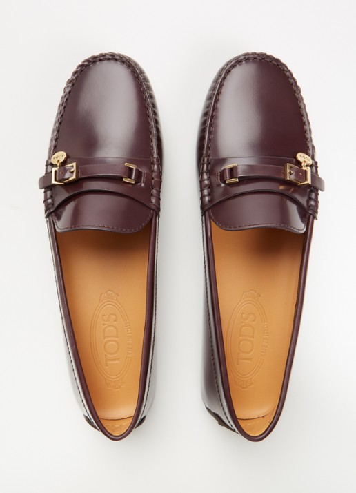 Tod's City Gommino Driving mocassin van kalfsleer - detail 2 bordeauxrood