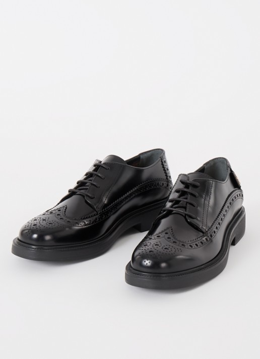 Tod's Gomma 20L brogue van leer - detail 4 zwart