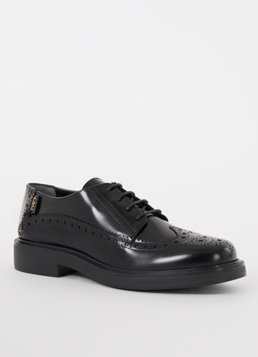Tod's Gomma 20L brogue van leer - voorkant 2 zwart