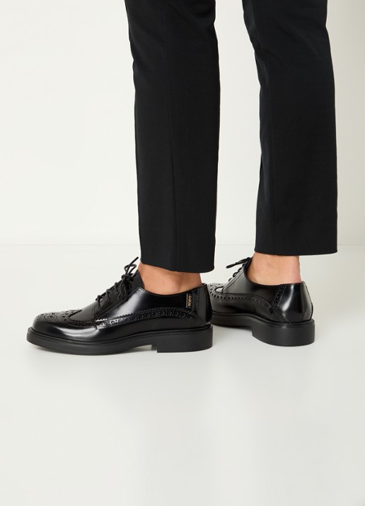 Tod's Gomma 20L brogue van leer - voorkant 3 zwart