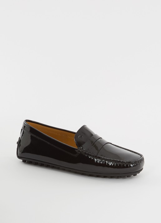 Tod's Gomma mocassin van leer met lakfinish - voorkant 6 zwart