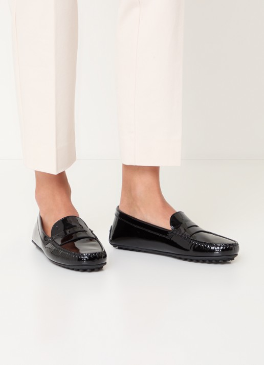 Tod's Gomma mocassin van leer met lakfinish - voorkant 7 zwart