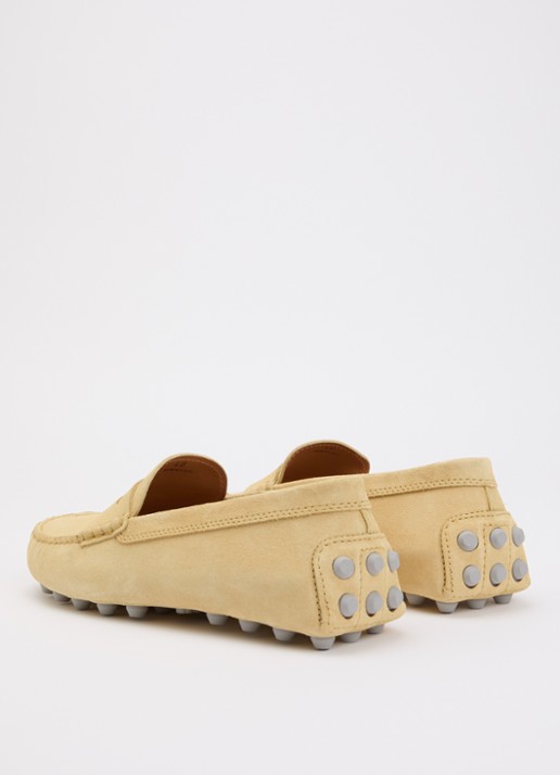 Tod's Gommino Macro mocassin van suède - achterkant 2 beige