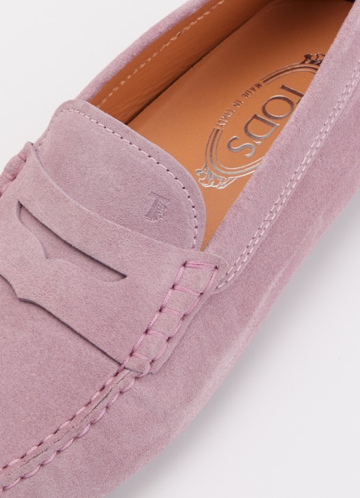 Tod's Gommino Macro mocassin van suède - detail 5 lila