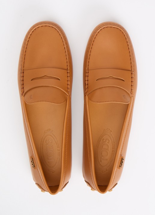Tod's Gommino mocassin van kalfsleer - detail 2 roestbruin