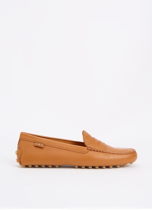 Tod's Gommino mocassin van kalfsleer - voorkant 5 roestbruin