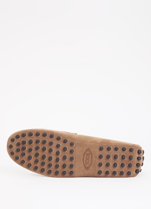 Tod's Gommino mocassin van kalfssuède - detail 4 lichtbruin