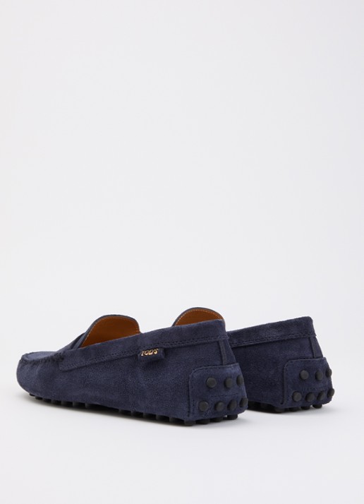 Tod's Gommino mocassin van kalfssuède - achterkant 2 indigo