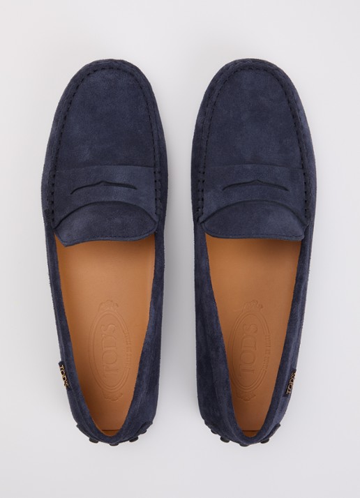 Tod's Gommino mocassin van kalfssuède - detail 4 indigo