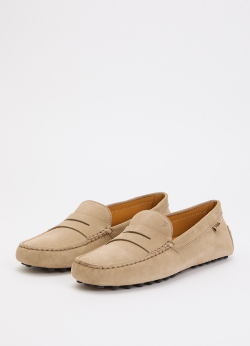 Tod's Gommino mocassin van kalfssuède - detail 3 beige