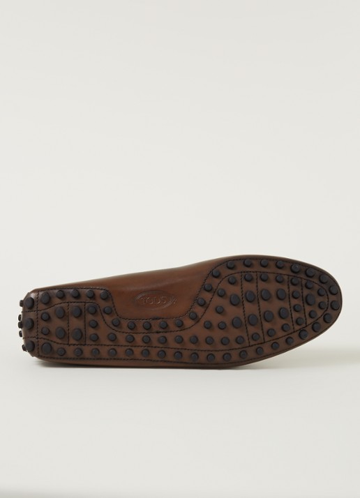 Tod's Gommino mocassin van leer  - detail 6 donkerbruin