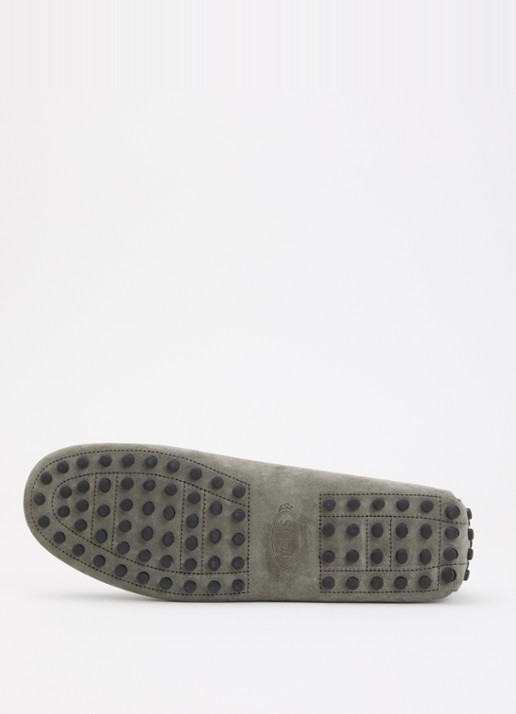 Tod's Gommino mocassin van suède - detail 4 olijfgroen