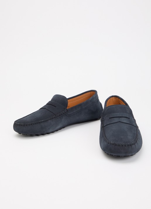 Tod's Gommino mocassin van suède - detail 3 indigo