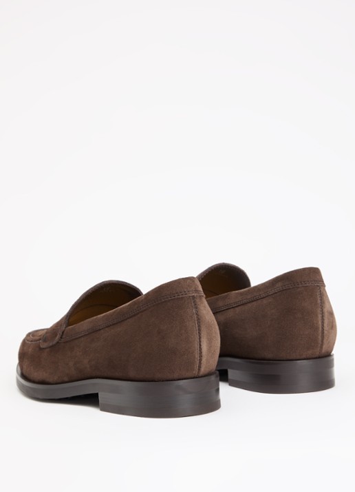 Tod's Loafer van kalfssuède - achterkant 6 donkerbruin