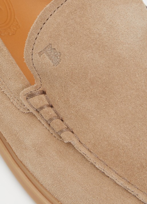 Tod's Loafer van kalfssuède - detail 6 zand