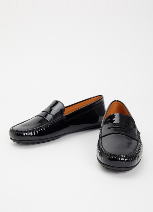 Tod's Loafer van lakleer - detail zwart