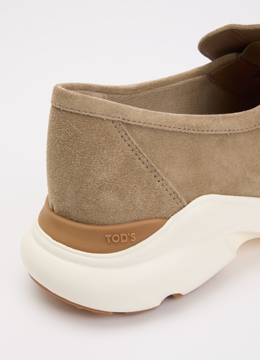 Tod's Mocassino Bordo slip-on van kalfssuède - detail 6 zand