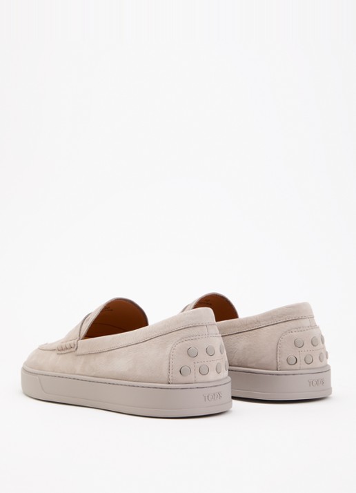 Tod's Mocassino Cassetta slip-on van leer - achterkant 2 grijs