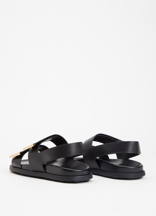 Tod's Sandaal van kalfsleer - achterkant zwart