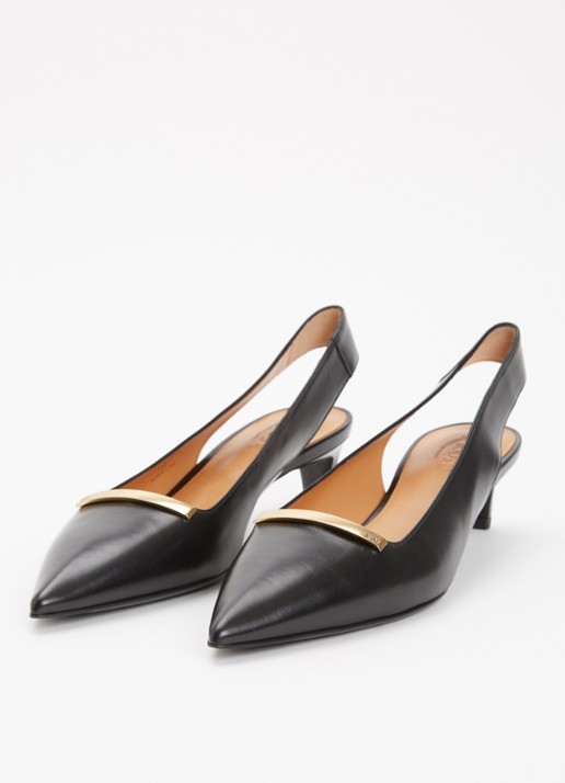 Tod's Slingback van kalfsleer - detail 2 zwart