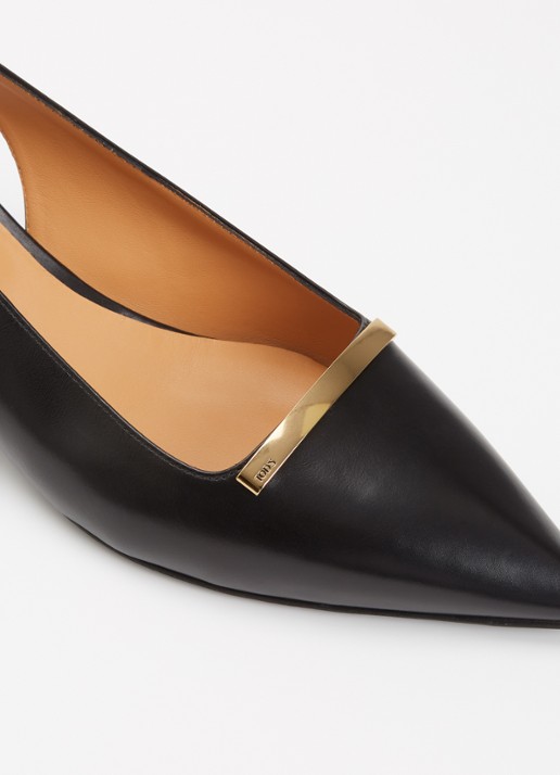 Tod's Slingback van kalfsleer - detail 5 zwart