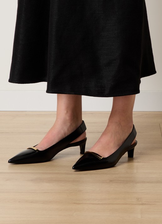 Tod's Slingback van kalfsleer - voorkant 7 zwart
