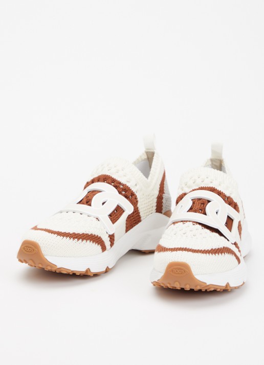 Tod's Sneaker met gebreid bovenwerk - detail 4 gebroken wit