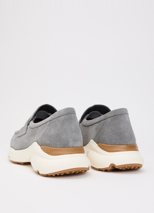 Tod's Sneaker van suède - achterkant grijs