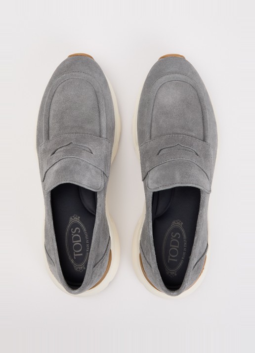 Tod's Sneaker van suède - detail 4 grijs