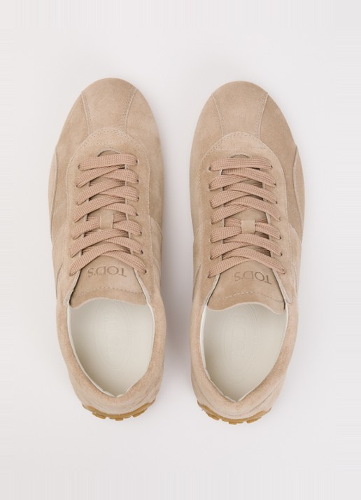 Tod's T-Marathon sneaker van kalfssuède - detail 4 beige
