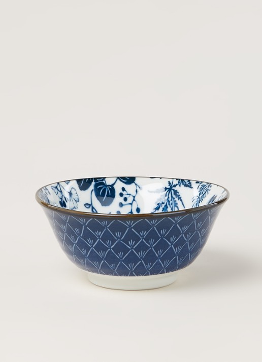 Tokyo Design Studio Flora Japonica Crane kom 15 cm - voorkant 3 blauw