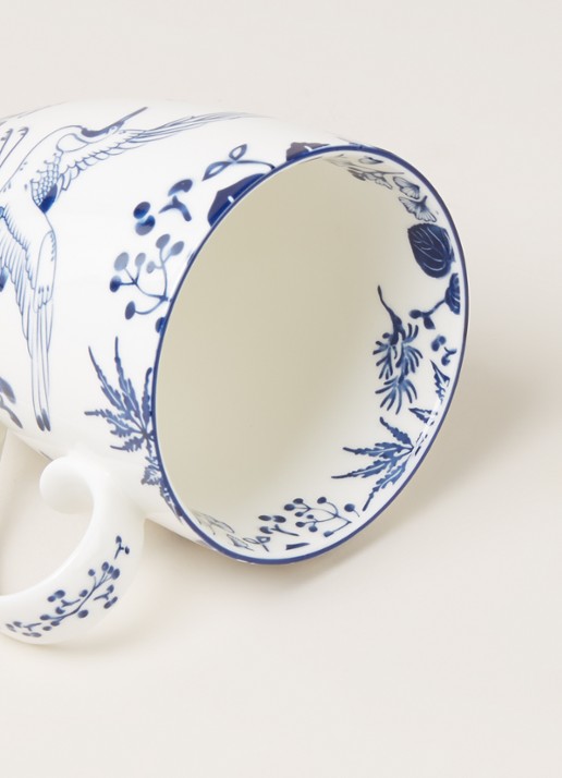 Tokyo Design Studio Flora Japonica Crane mok 38 cl - detail wit