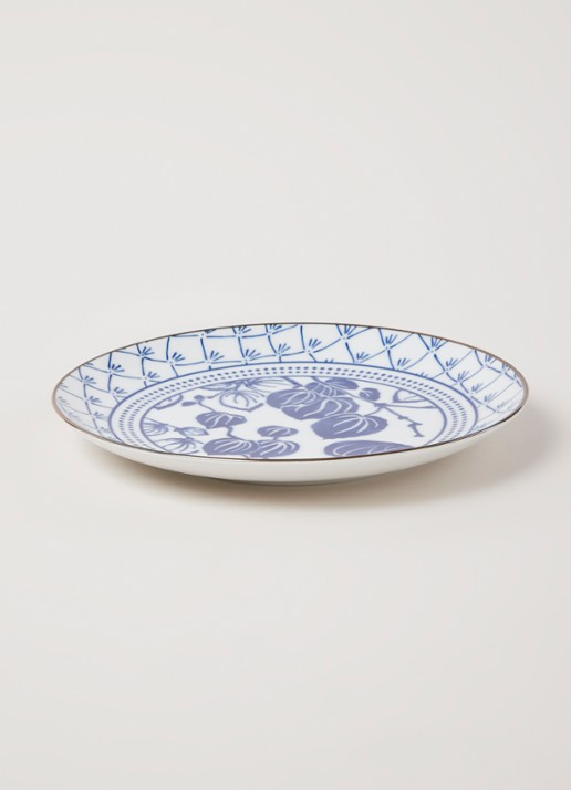 Tokyo Design Studio Flora Japonica Ivy ontbijtbord 20 cm - voorkant 2 wit