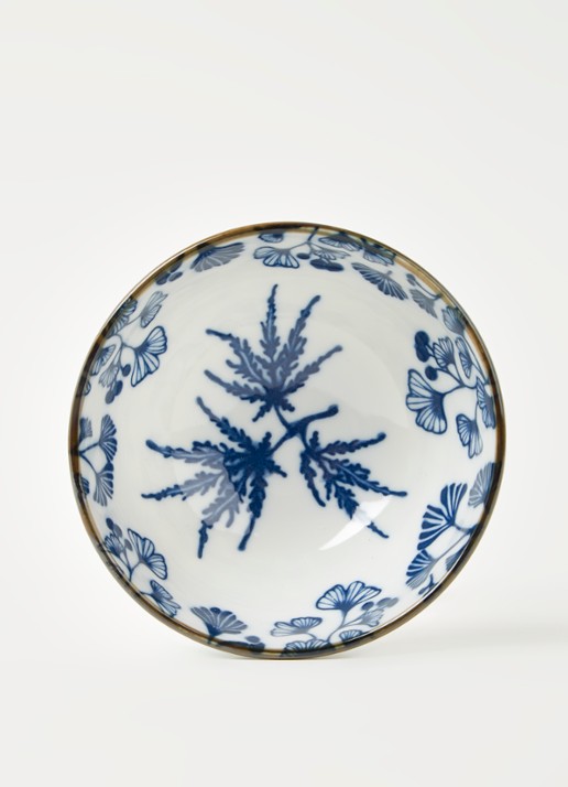 Tokyo Design Studio Flora Japonica kom 11,5 cm set van 4 - voorkant 2 blauw