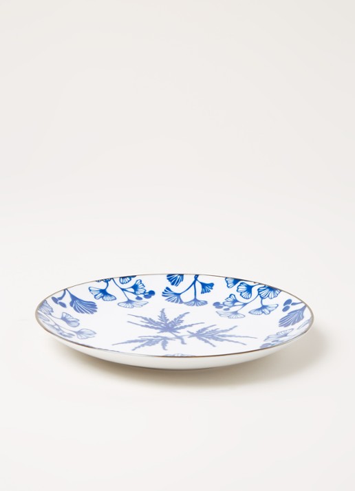 Tokyo Design Studio Flora Japonica Maple ontbijtbord 20,5 cm - detail donkerblauw