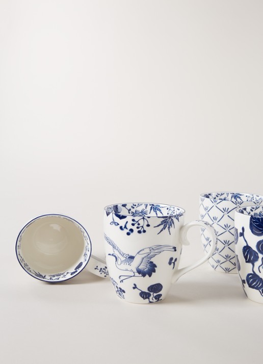 Tokyo Design Studio Flora Japonica mok 38 cl set van 4 - detail 4 wit