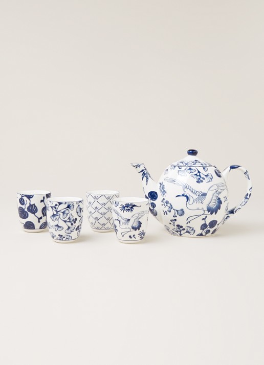 Tokyo Design Studio Flora Japonica theeset 5-delig - voorkant 2 wit