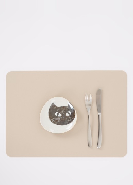 Tokyo Design Studio Neko Maruke Cat gebaksbordje 14 cm - detail 4 lichtgrijs