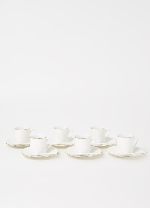 Tokyo Design Studio Nippon kop en schotel 8 cl set van 18 - voorkant 2 wit