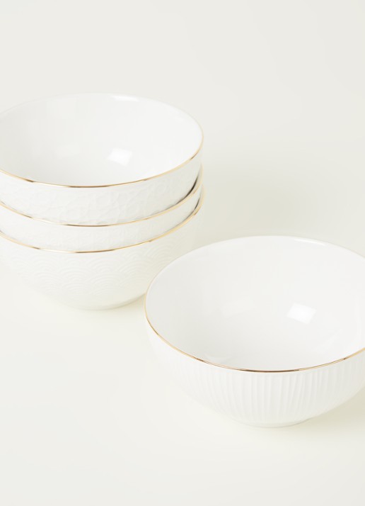 Tokyo Design Studio Nippon White kom 15 cm set van 4  - detail 3 wit
