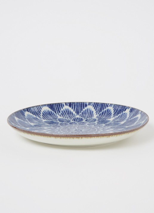 Tokyo Design Studio Ohuke Dahlia dinerbord 25 cm - voorkant 3 donkerblauw